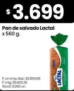 Changomas Lactal pan de salvado oferta