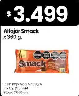 Changomas Alfajor smack oferta