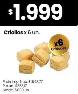 Changomas Criollos oferta