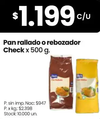 Changomas Check pan rallado o rebozador oferta