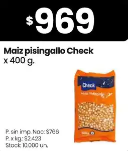 Changomas Check maiz pisingallo oferta