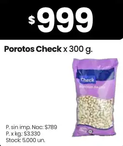 Changomas Check porotos alubia oferta