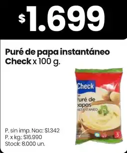 Changomas Check puré de papas instantáneo oferta