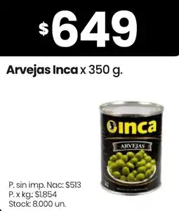 Changomas Inca arvejas oferta