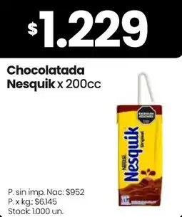 Changomas Nesquik chocolatada oferta