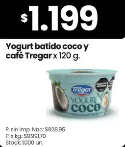 Changomas Tregar yogurt coco y café oferta