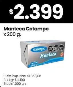 Changomas Cotampo manteca oferta