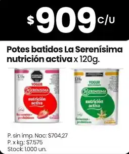 Changomas La serenisima potes batidos nutricion activa oferta