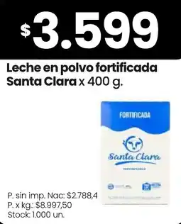 Changomas Santa clara leche en polvo fortificada oferta