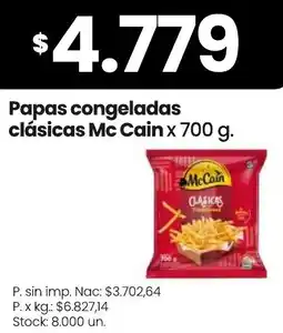 Changomas Mc Cain papas congeladas clásicas oferta