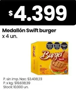 Changomas Swift medallón burger oferta