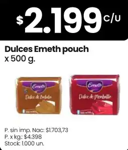 Changomas Emeth dulces pouch oferta