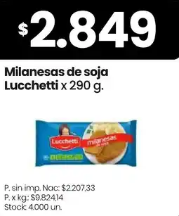 Changomas Lucchetti milanesas de soja oferta