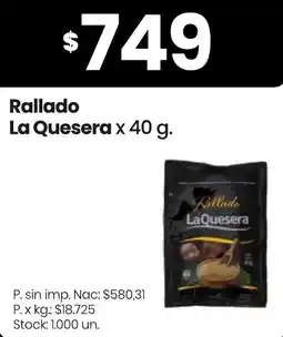 Changomas La Quesera rallado oferta
