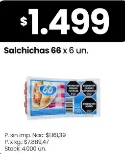 Changomas Salchichas 66 oferta