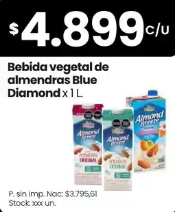 Changomas Blue Diamond bebida vegetal de almendras oferta