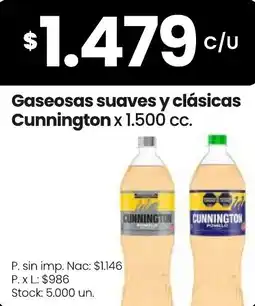 Changomas Cunnington gaseosas suaves y clásicas oferta
