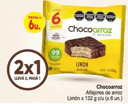 Changomas Chocoarroz alfajores de arroz limón oferta
