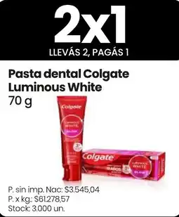 Changomas Colgate luminous white pasta dental oferta