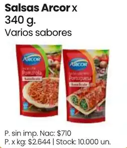 Changomas Arcor salsas varios sabores oferta