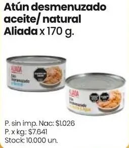 Changomas Aliada atún desmenuzado aceite/ natural oferta