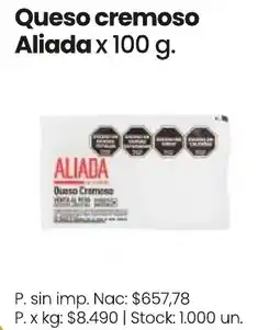 Changomas Aliada queso cremoso oferta