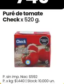 Changomas Check puré de tomate oferta