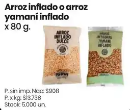Changomas Arroz inflado o arroz yamaní inflado oferta