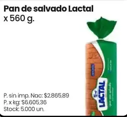 Changomas Lactal pan de salvado oferta