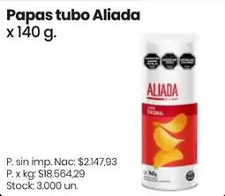 Changomas Aliada papas tubo oferta