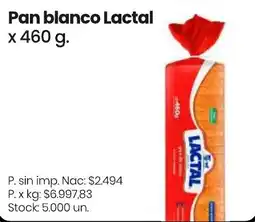 Changomas Lactal pan blanco oferta