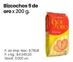 Changomas Bizcochos 9 de oro oferta