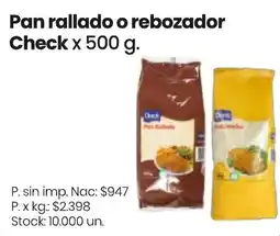 Changomas Check pan rallado o rebozador oferta