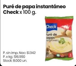 Changomas Check puré de papas instantáneo oferta