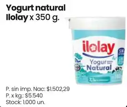 Changomas Ilolay yogurt natural oferta