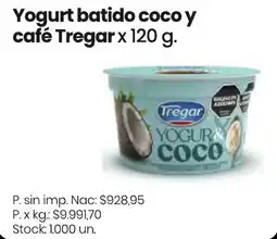 Changomas Tregar yogurt coco y café oferta