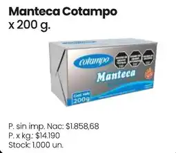 Changomas Cotampo manteca oferta