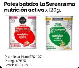 Changomas La serenisima potes batidos nutricion activa oferta