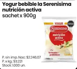 Changomas La serenisima yogur bebible la serenisima nutricion activa oferta