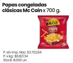 Changomas Mc Cain papas congeladas clásicas oferta