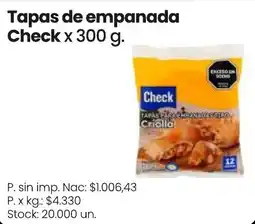 Changomas Check tapas de empanada criolla oferta