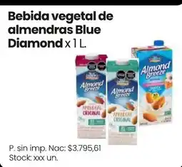 Changomas Blue Diamond bebida vegetal de almendras oferta