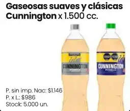 Changomas Cunnington gaseosas suaves y clásicas oferta