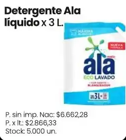 Changomas Ala detergente ala liquido oferta