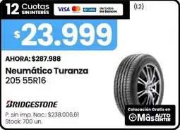 Changomas Bridgestone neumático turanza 205 55R16 oferta
