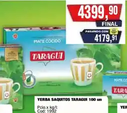 Maxiconsumo Taragui yerba saquitos oferta