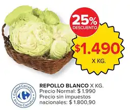 Carrefour Repollo blanco oferta