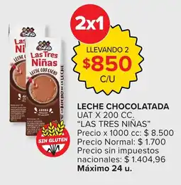 Carrefour Las tres niñas leche con cacao oferta