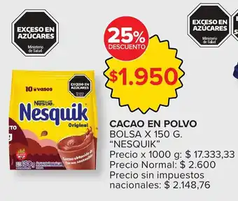 Carrefour Nesquik cacao en polvo oferta