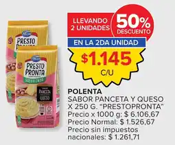 Carrefour Ancor polenta sabor panceta y queso oferta